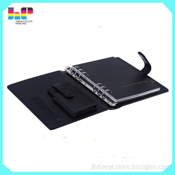 hot sale new design PVC hardcover notebook printing with a pen